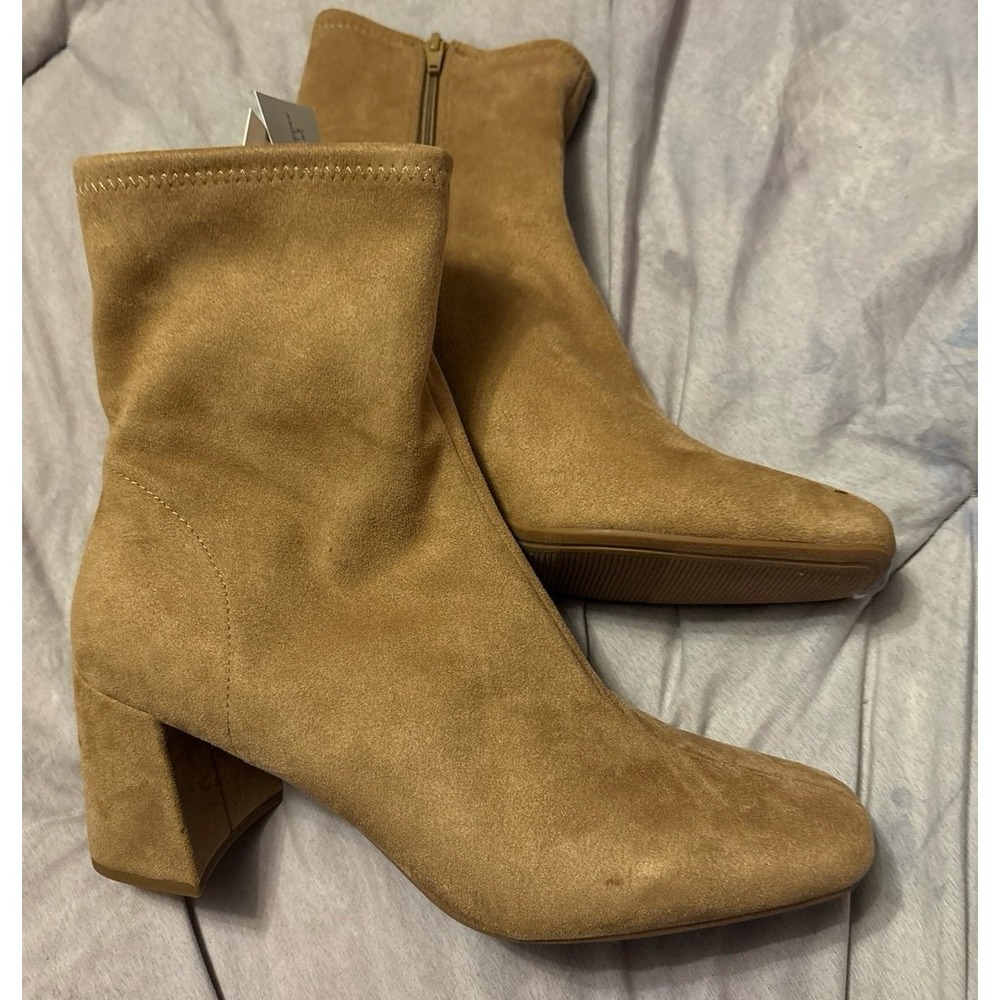 NEW A New Day Women's‎ Chestnut Suede Pippa Stretch Heeled Ankle Boots, Size 10 - Picture 8 of 12